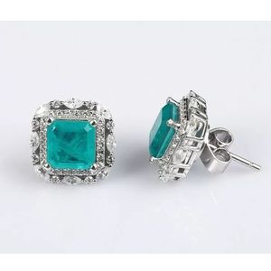 Vintage Jewelry - Sultan Paraiba Tourmaline Sterling Silver Earrings Vintage Jewelry - Sultan Paraiba Tourmaline Sterling Silver Earrings